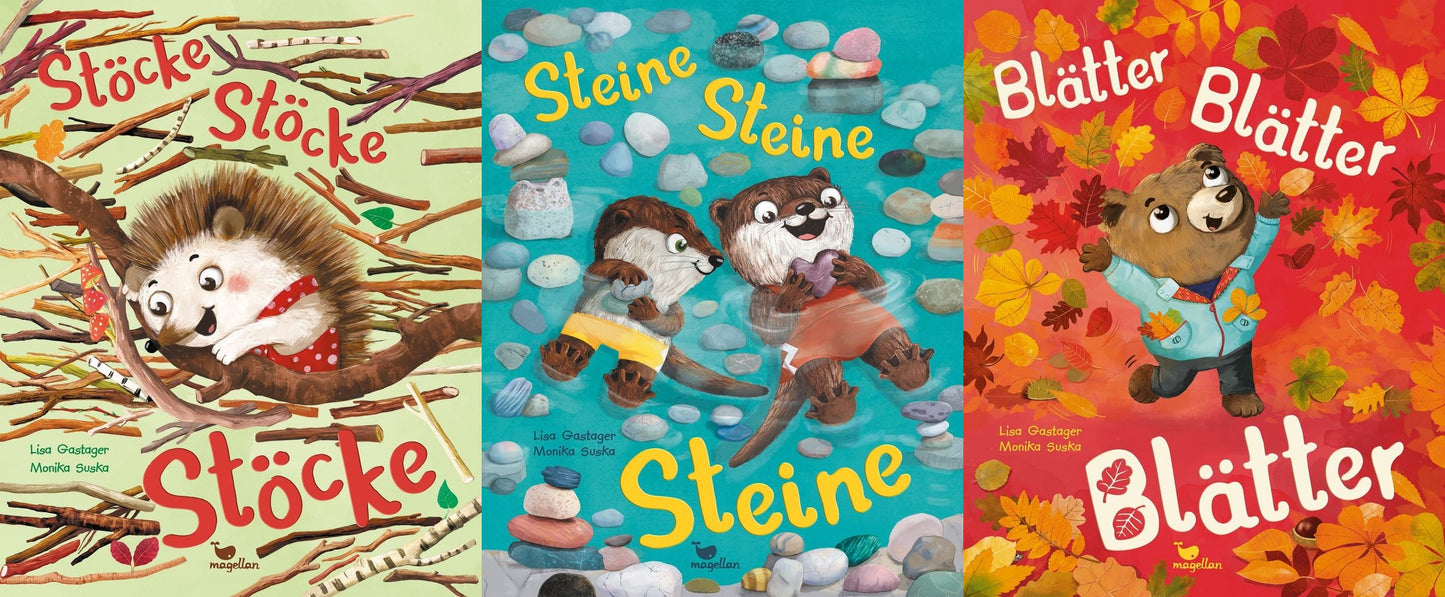 Stöcke + Steine + Blätter + 1 exklusives Postkartenset