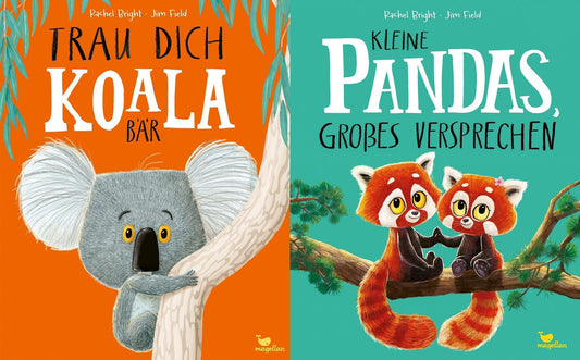 Trau dich, Koalabär + Kleine Pandas, großes Versprechen + 1 exklusives Postkartenset