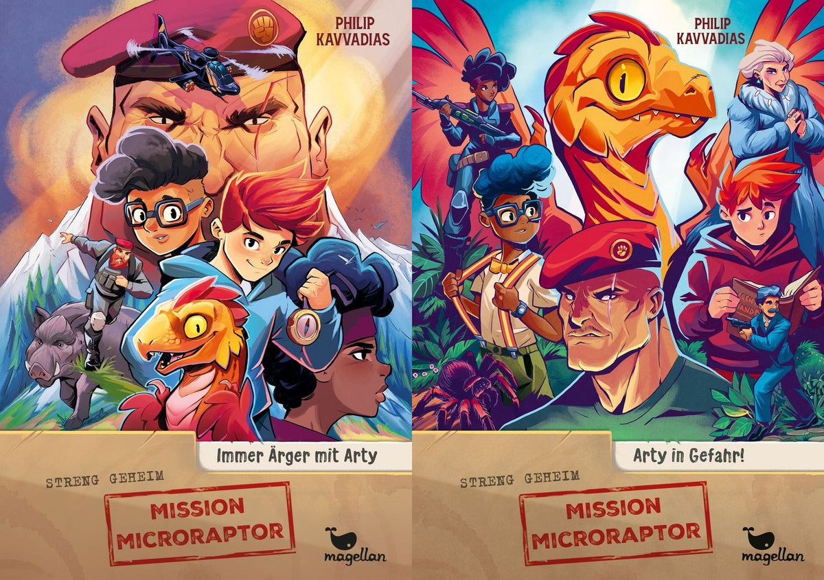 Mission Microraptor Band 1+2 plus 1 exklusives Postkartenset