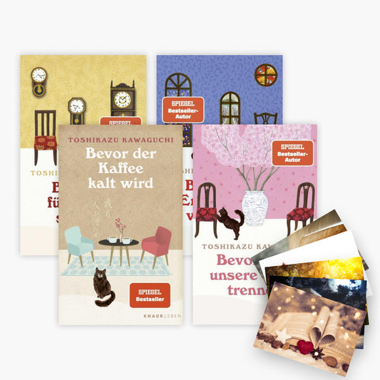 Bevor der Kaffee kalt wird / Bevor sich unsere Wege trennen / Bevor es für uns zu spät ist / Bevor die Erinnerung verblast + 1 exklusives Postkartenset