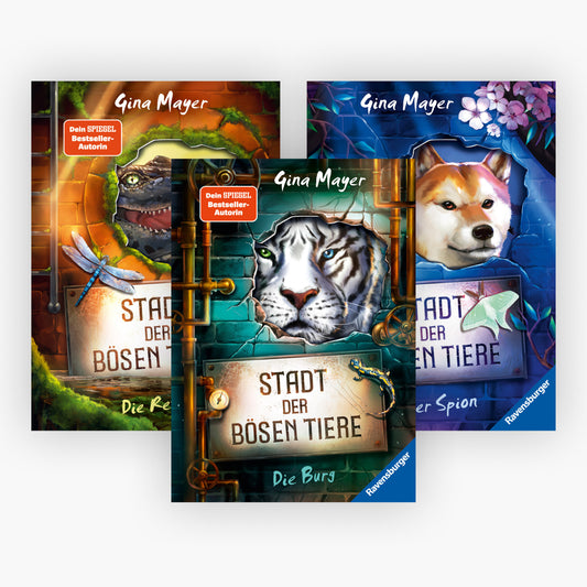 Stadt der bösen Tiere Band 1-3 plus 1 exklusives Postkartenset