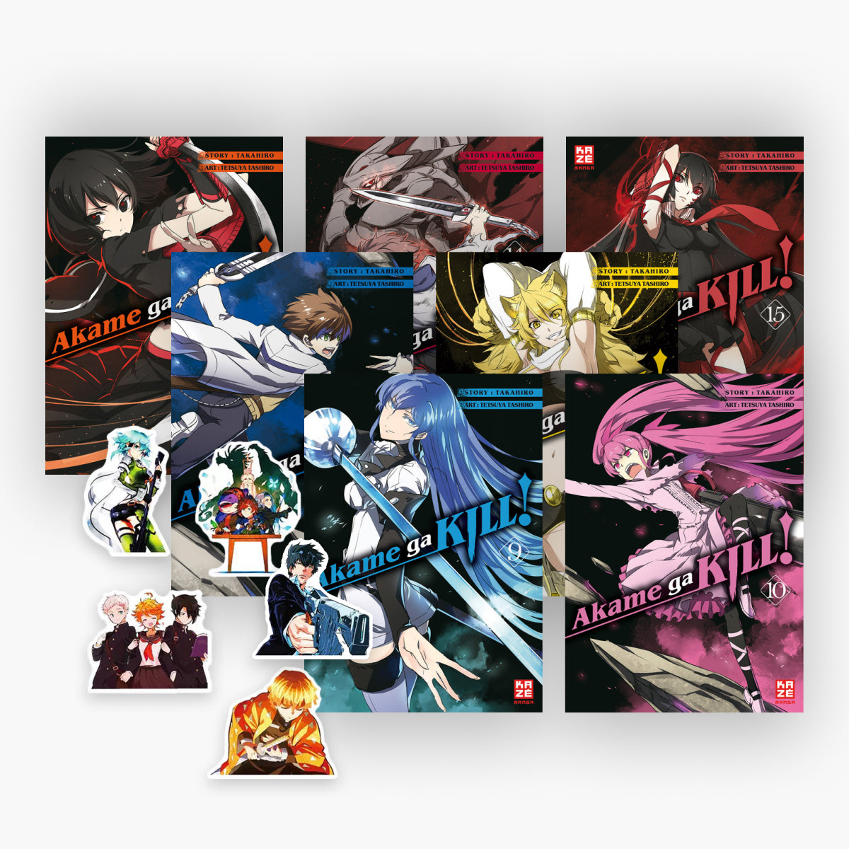 Akame ga KILL Band 9-15 plus 1 exklusives Stickerset
