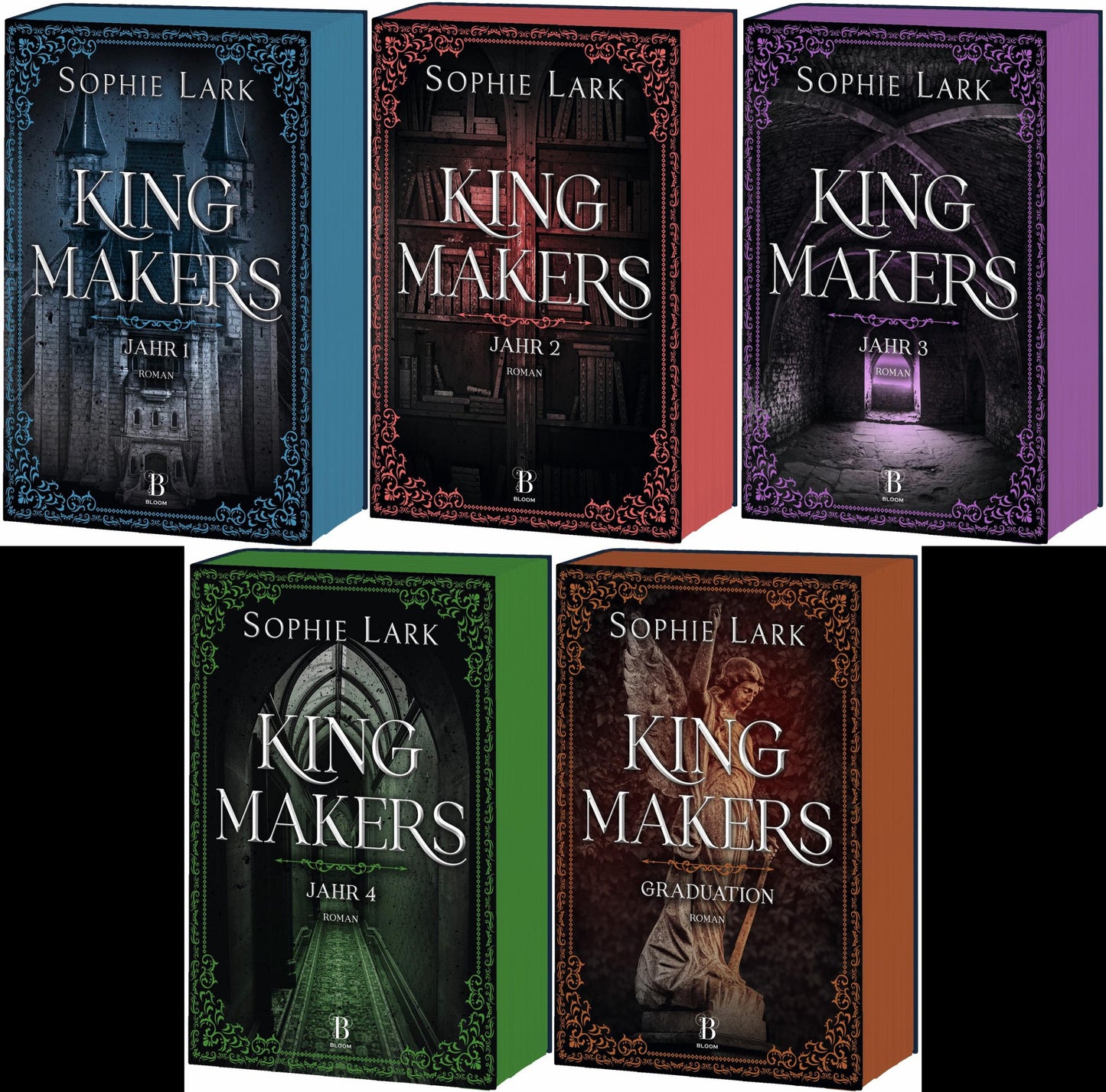 Die Kingmakers-Reihe Band 1-5 plus 1 exklusives Postkartenset