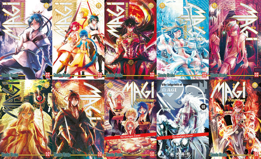 Magi - The Labyrinth of Magic Band 10-19 plus 1 exklusives Postkartenset
