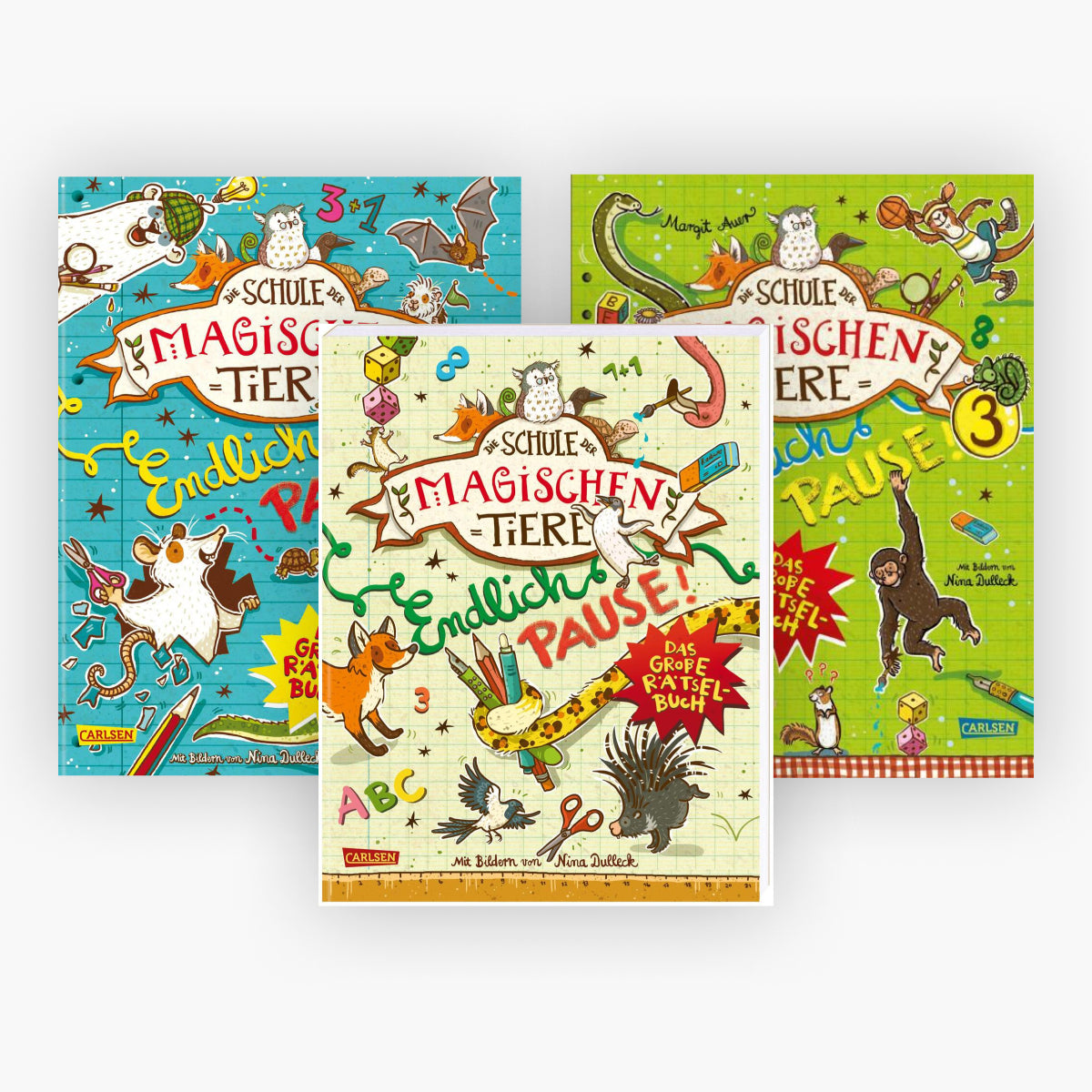 Das große Rätselset der Schule der magischen Tiere in 3 Bänden + 1 exklusives Postkartenset