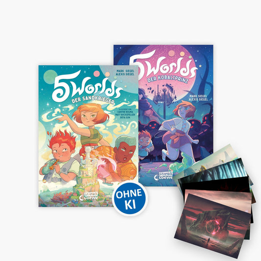 5 Worlds Band 1+2 plus 1 exklusives Postkartenset
