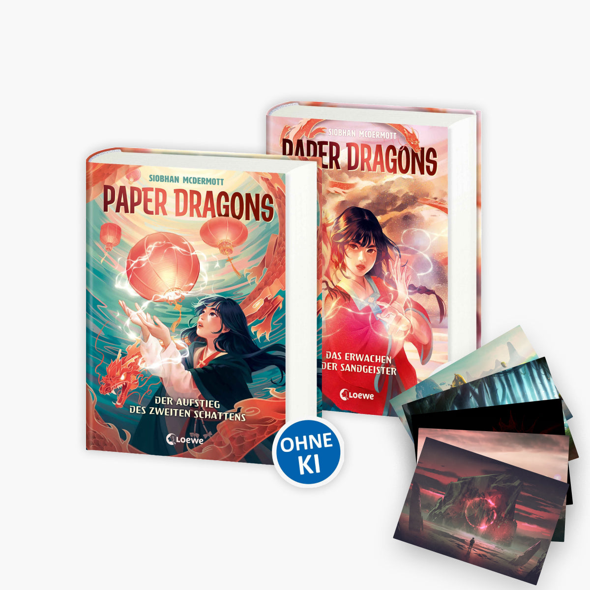 Die Paper Dragons-Reihe Band 1+2 plus 1 exklusives Postkartenset