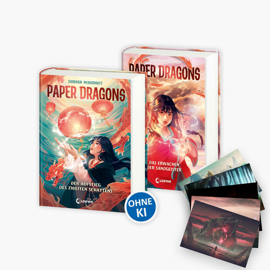 Die Paper Dragons-Reihe Band 1+2 plus 1 exklusives Postkartenset
