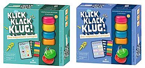 Klick Klack Klug – Magnetisches Lernspiel-Set: Vorschul- und Grundschulwissen + 1 exklusives Postkartenset