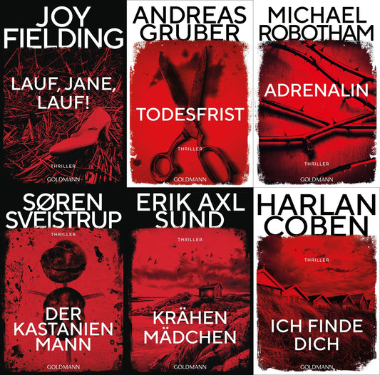 Das Rote Reihe Thriller-Set: 6 Bücher + 1 exklusives Postkartenset