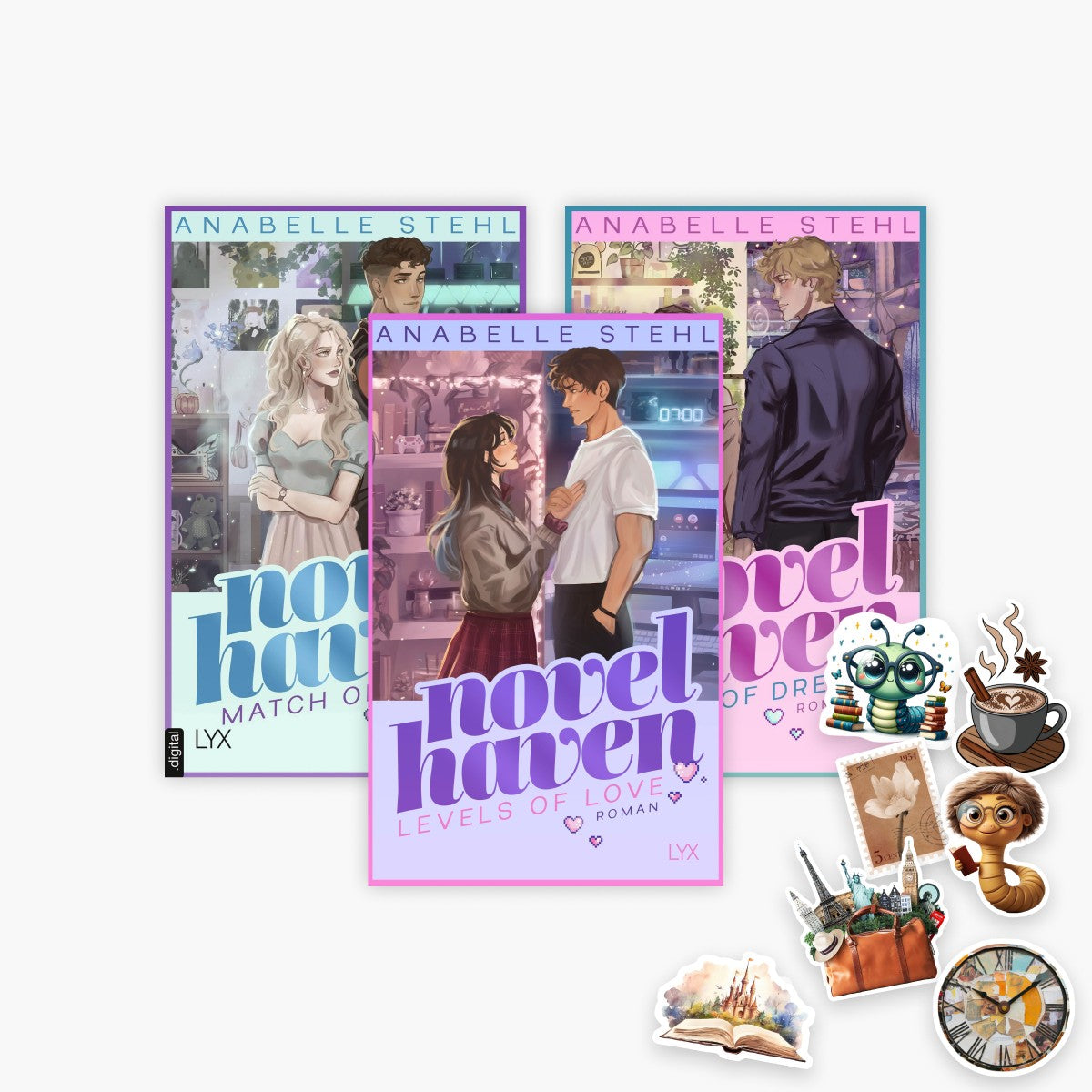 Die Novel Haven Trilogie Band 1-3 plus 1 exklusives Stickerset