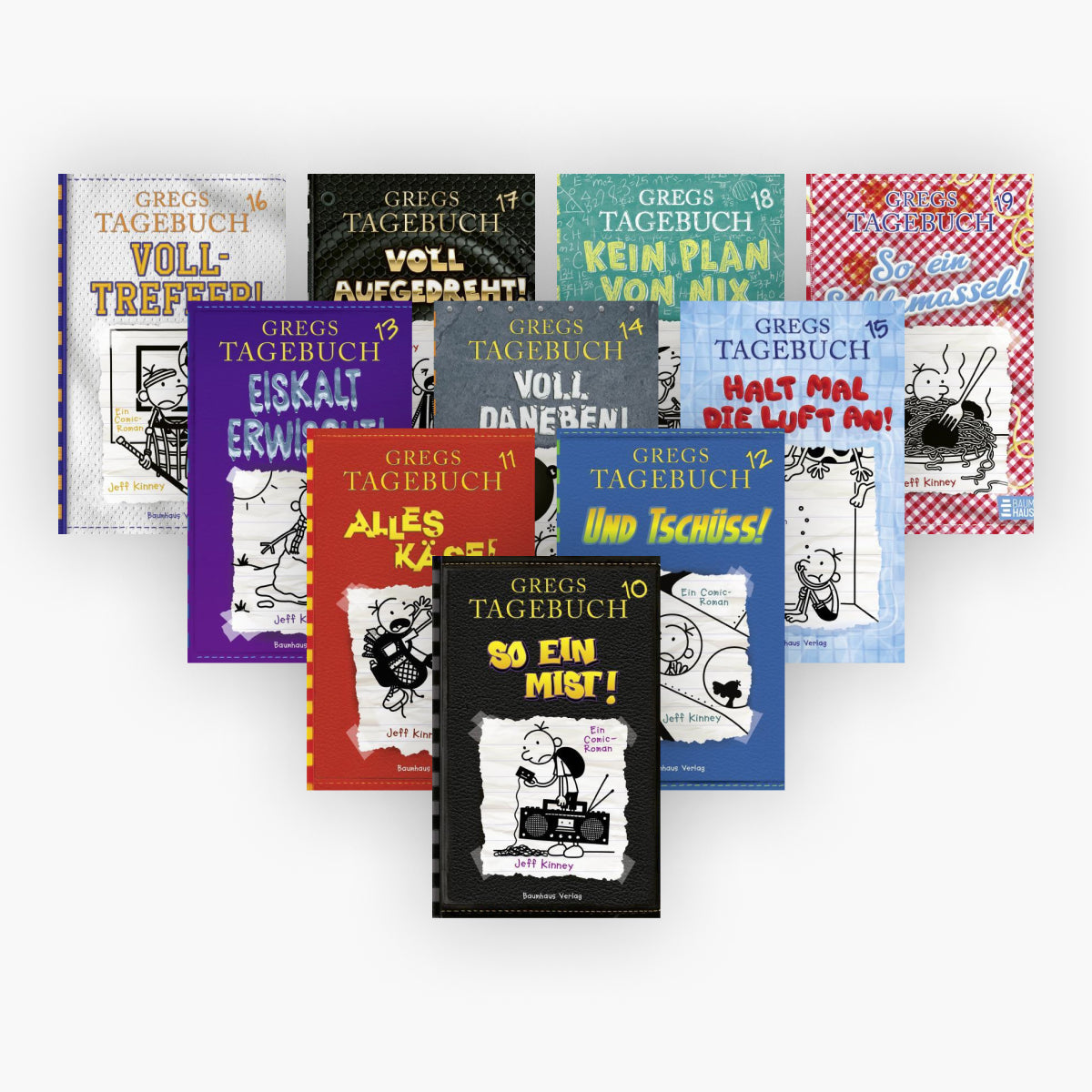 Jeff Kinneys Gregs Tagebuch 10-19 im Set plus 1 exklusives Postkartenset