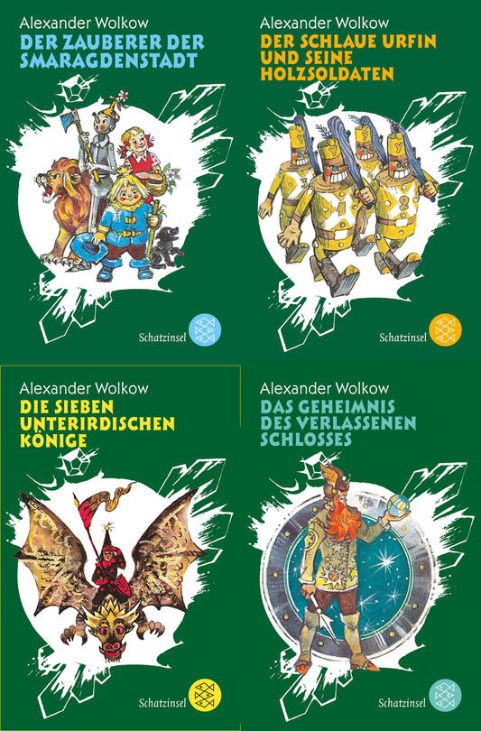 Die Wolkow-Zauberland-Reihe in 4 Bänden + 1 exklusives Postkartenset