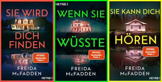 Freida McFadden The Housemaid Band 1-3 - Wenn sie wüsste, Sie kann dich hören & Sie wird dich finden - Psychothriller im Taschenbuch-Format inklusive Lesezeichen - Thriller Bücherset mit Spannung pur