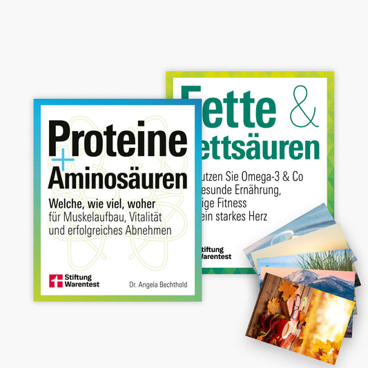 Proteine und Aminosäuren + Fette und Fettsäuren + 1 exklusives Postkartenset