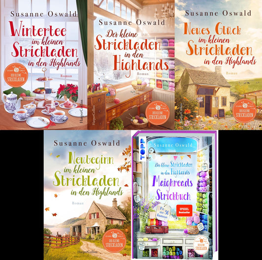 Der kleine Strickladen Band 1-4 + Maighreads Strickbuch + 1 exklusives Postkartenset