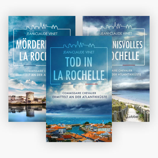 Die La Rochelle-Krimis Band 1-3 plus 1 exklusives Postkartenset