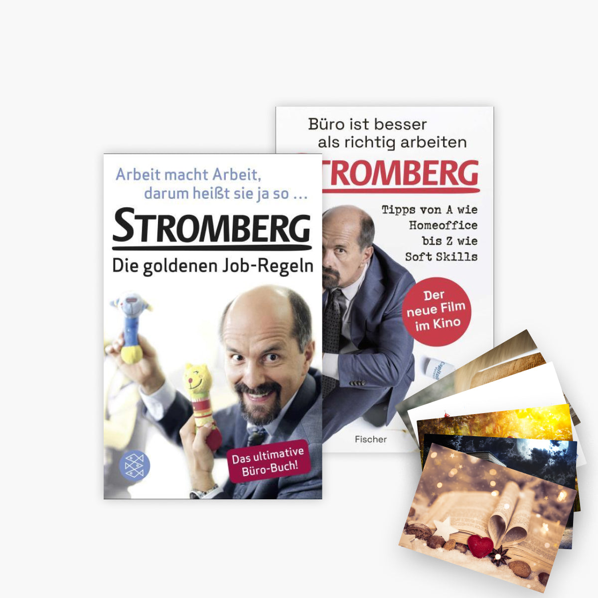 Das Stromberg-Set: Arbeit macht Arbeit... + Büro ist besser als richtig arbeiten + 1 exklusives Postkartenset