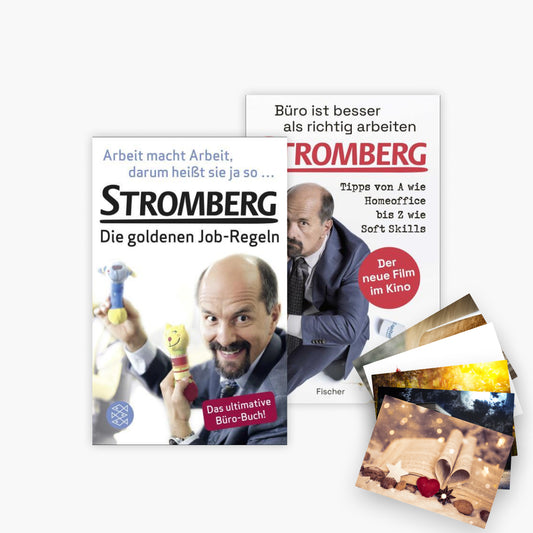 Das Stromberg-Set: Arbeit macht Arbeit... + Büro ist besser als richtig arbeiten + 1 exklusives Postkartenset