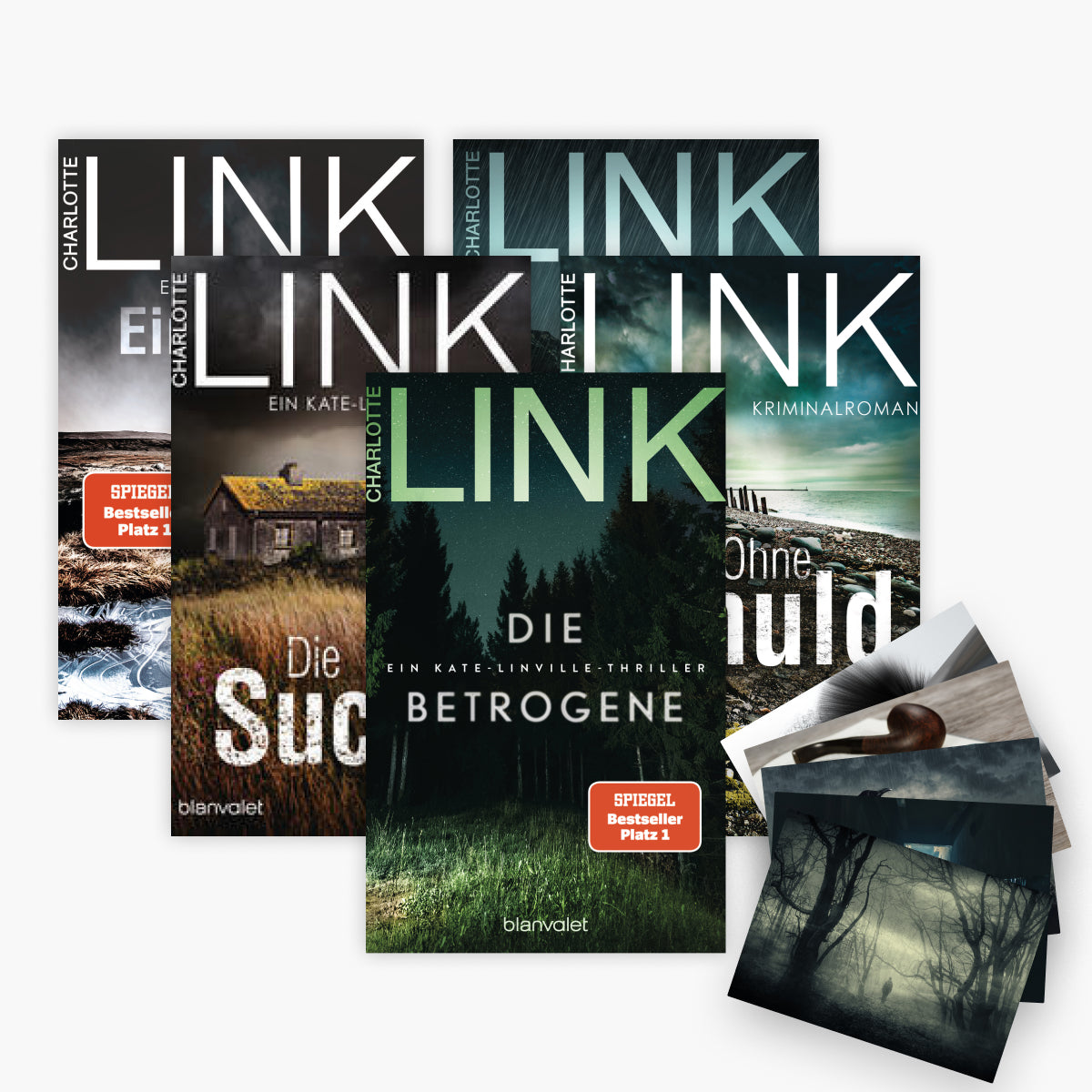 Charlotte Link: Kate-Linville-Reihe Band 1-5 + 1 exklusives Postkartenset