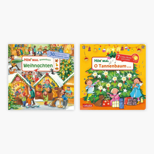 Hör mal: Wimmelbuch Weihnachten + O Tannenbaum im Set + 1 exklusives Postkartenset