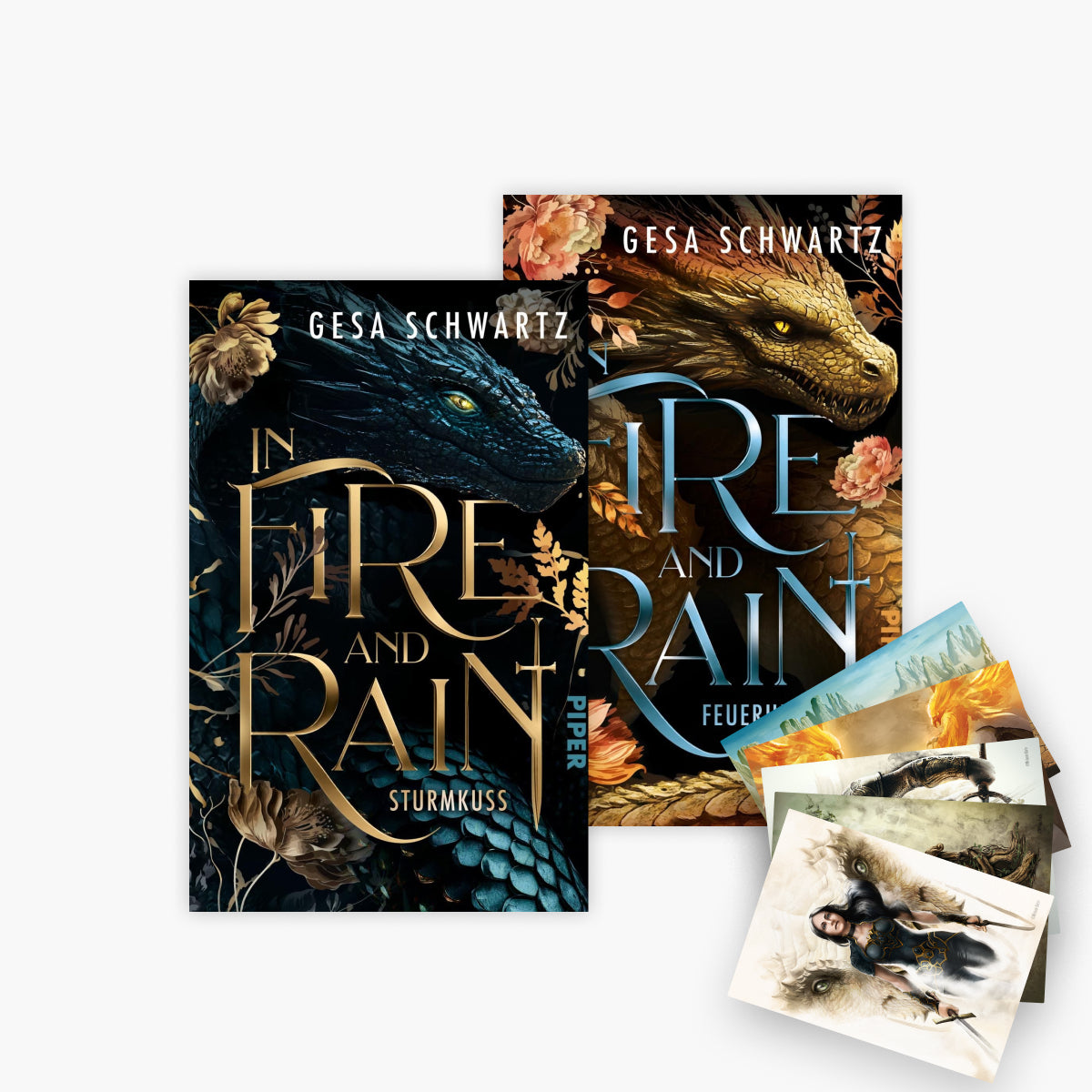 Die In Fire and Rain Dilogie Band 1+2 plus 1 exklusives Postkartenset