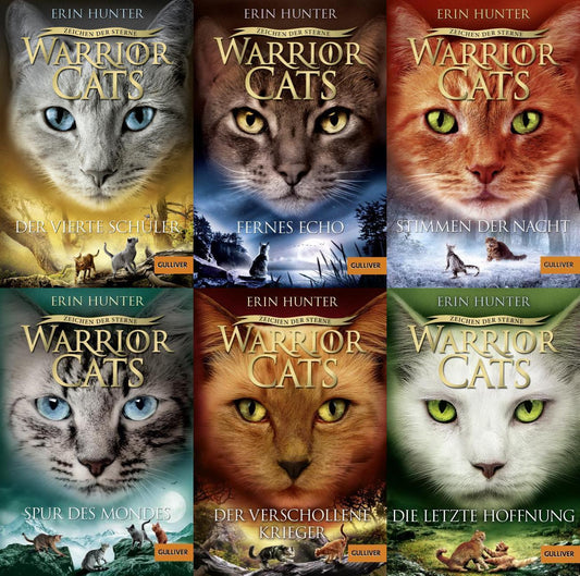 Warrior Cats Staffel IV Band 1-6 plus 1 exklusives Postkartenset