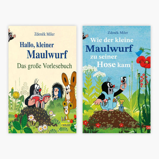 Der kleine Maulwurf: 2 Geschichtenbücher im Set + 1 exklusives Postkartenset