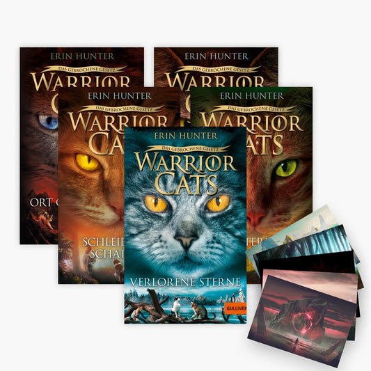 Warrior Cats Staffel VII in 5 Bänden plus 1 exklusives Postkartenset