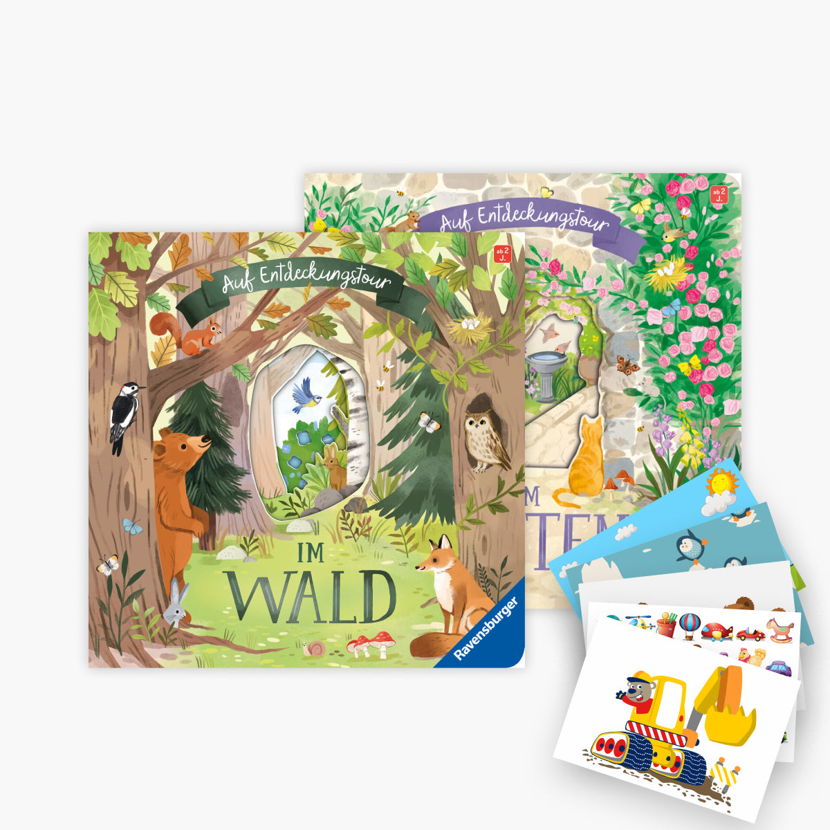 Auf Entdeckungstour im Wald + im Garten + 1 exklusives Postkartenset