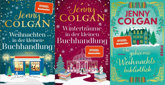 Weihnachten + Winterträume in der kleinen Buchhandlung + Die geheime Weihnachtsbibliothek im Set + 1 exklusives Postkartenset