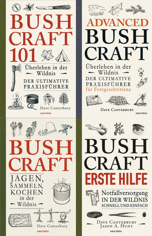 Dave Canterburys Bushcraft Band 1-4 plus 1 exklusives Postkartenset