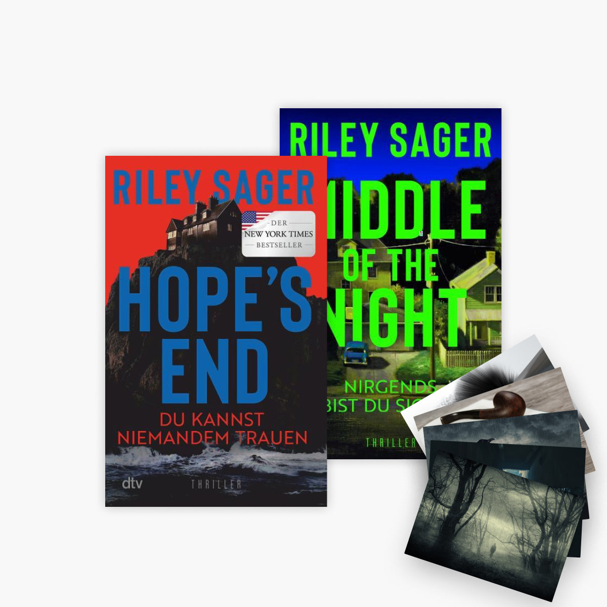 Das Thriller-Set: Hope's End + Middle of the Night + 1 exklusives Postkartenset
