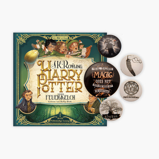 Harry Potter - Der Feuerkelch als Hörbuch + 1 original Harry Potter Button