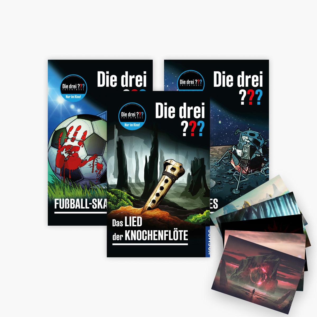 Die drei ???, 3 Bände + 1 exklusives Postkartenset