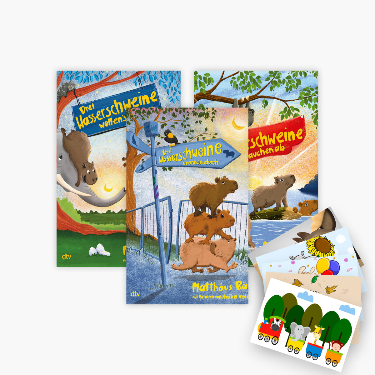 Die Wasserschwein-Reihe Band 1-3 plus 1 exklusives Postkartenset
