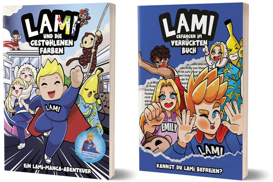 Das Lami-Manga- Abenteuerset: 2 Bücher + 1 exklusives Stickerset