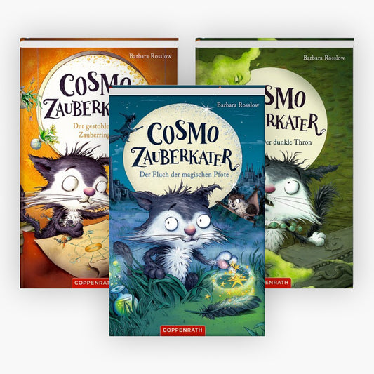 Die Cosmo Zauberkater-Reihe Band 1-3 plus 1 exklusives Postkartenset