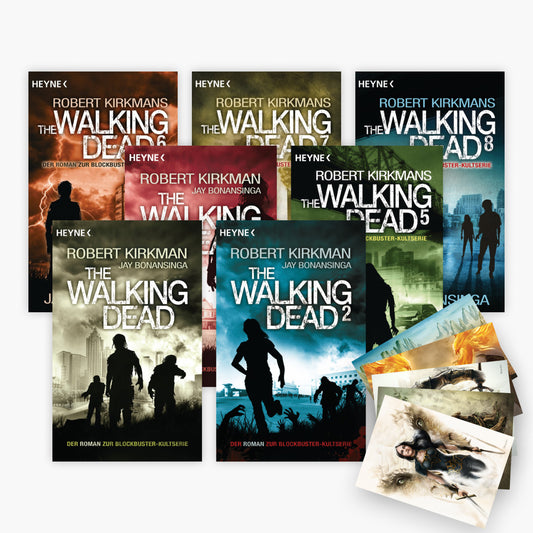 The Walking Dead-Romane in 7 Bänden plus 1 exklusives Postkartenset