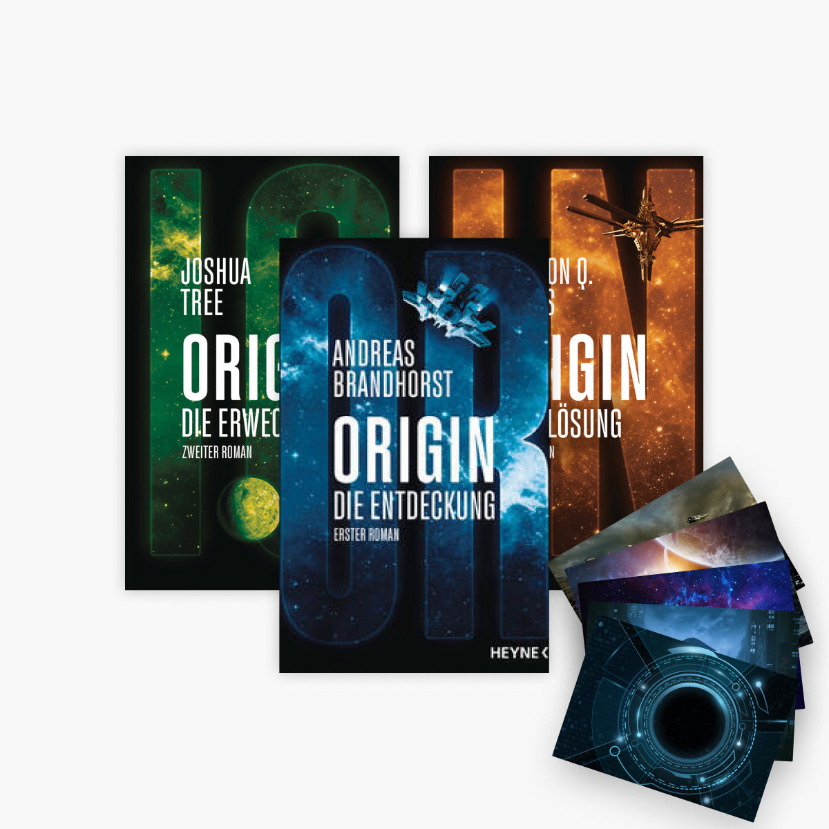 Die Origin-Trilogie Band 1-3 plus 1 exklusives Postkartenset