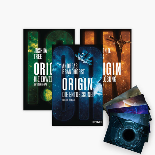 Die Origin-Trilogie Band 1-3 plus 1 exklusives Postkartenset