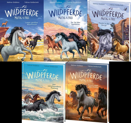 Die Wildpferde-Reihe Band 1-5 plus 1 exklusives Postkartenset