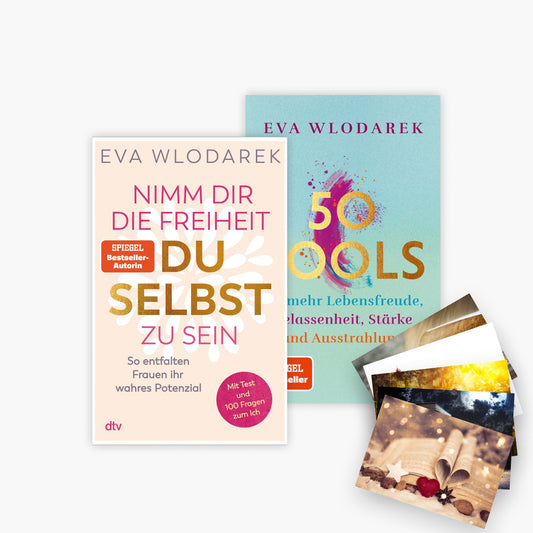 Nimm dir die Freiheit, du selbst zu sein + 50 Tools + 1 exklusives Postkartenset