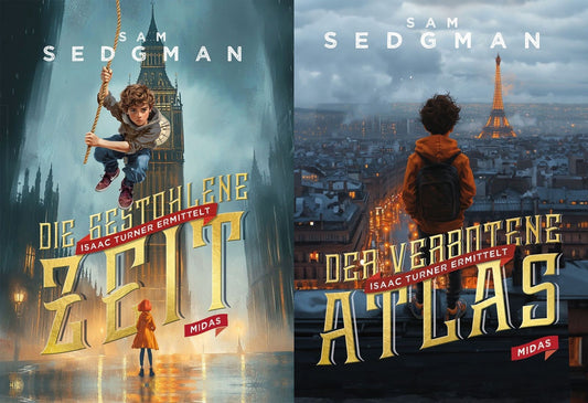 Das Kinderkrimi-Set: Die gestohlene Zeit + Der verbotene Atlas + 1 exklusives Postkartenset