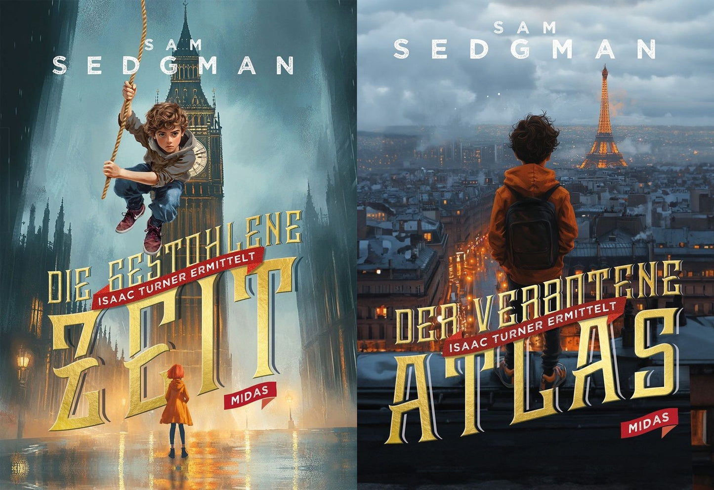 Das Kinderkrimi-Set: Die gestohlene Zeit + Der verbotene Atlas + 1 exklusives Postkartenset