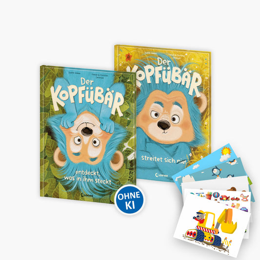 Der Kopfübär 2 Bücher + 1 exklusives Postkartenset