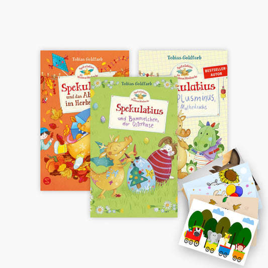 Spekulatius, der Weihnachtsdrache 3 Bücher + 1 exklusives Postkartenset