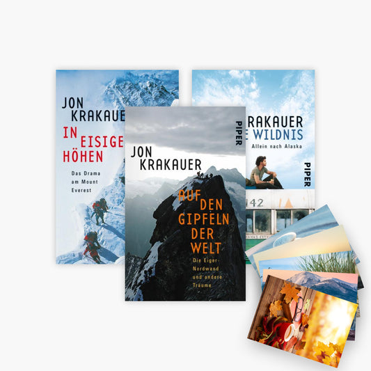 Auf den Gipfeln der Welt + In eisige Höhen + In die Wildnis + 1 exklusives Postkartenset