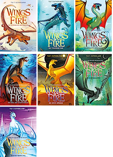Wings of Fire - NY Times Bestseller Drachen-Saga Band 1-7 plus *1 exklusives Postkartenset