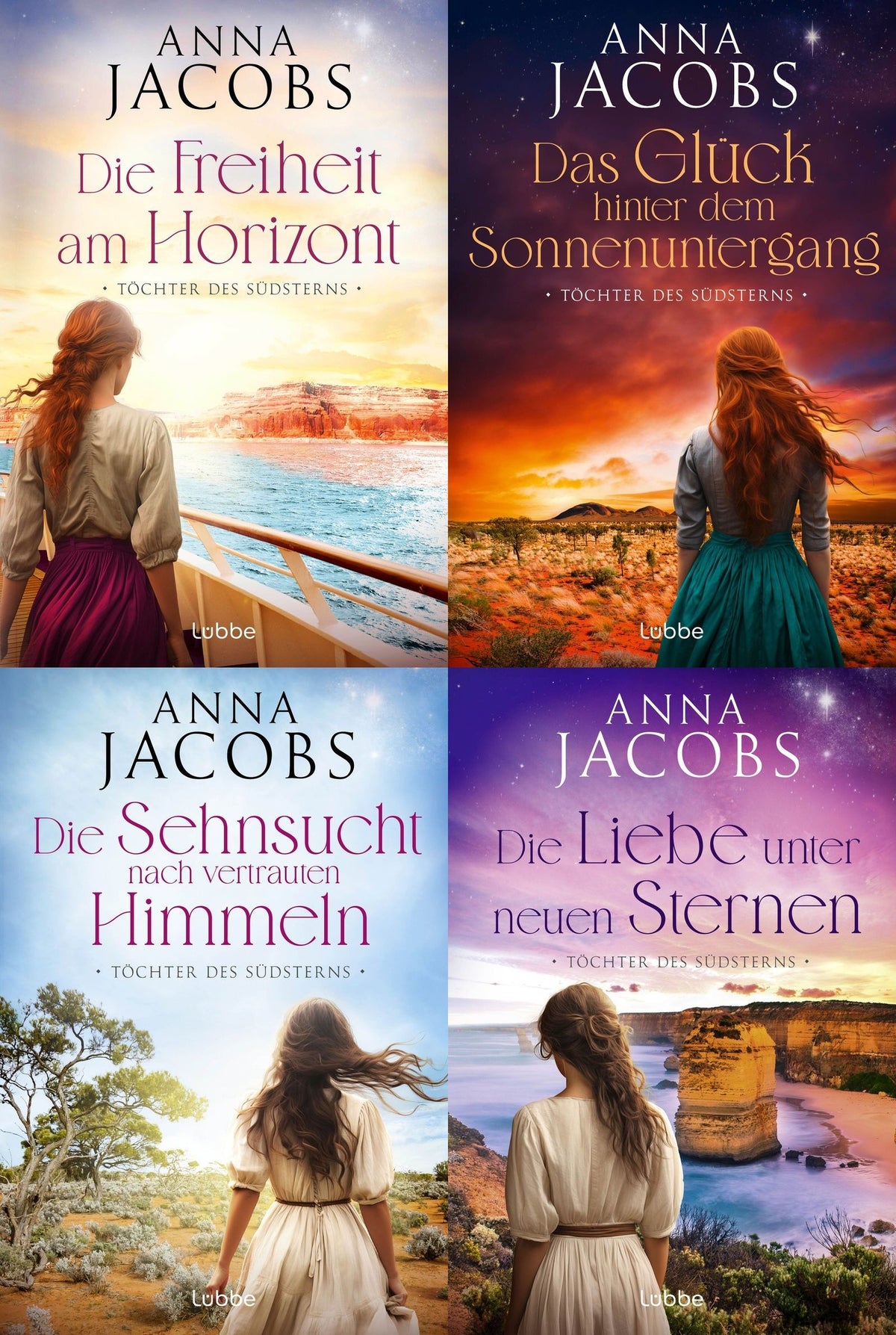 Die Töchter des Südsterns-Reihe Band 1-4 plus 1 exklusives Postkartenset
